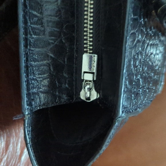 EUC Monsac Black Croc-Embossed Baguette Bag - 100% leather - Picture 5 of 12